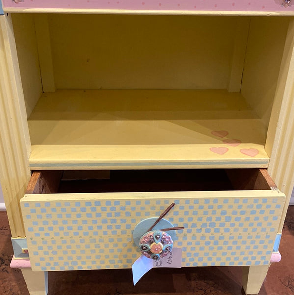 Hand-Paintee Pastel End Table