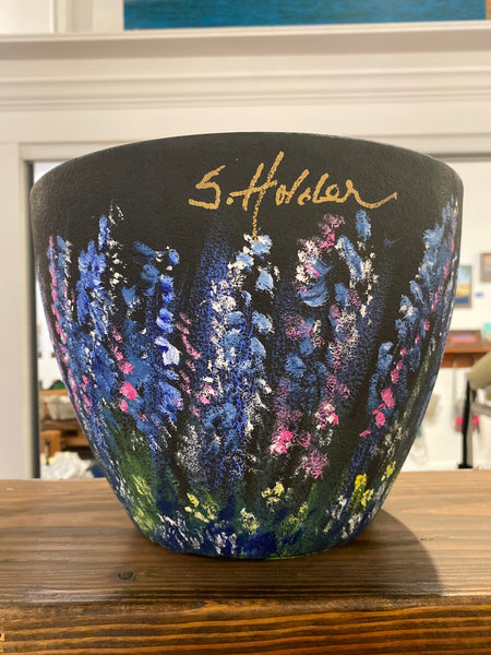 Hand-painted Flowered Planters
