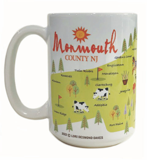 New Jersey Town Map Mugs