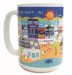 New Jersey Town Map Mugs