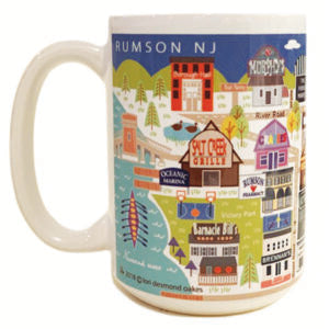 New Jersey Town Map Mugs