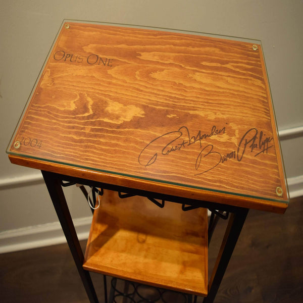 Opus One 2004 floor wine rack created by Satterfield Originals