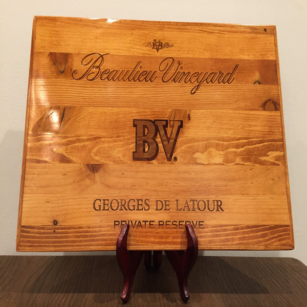 Beaulieu Vineyard placemat and serving board created by Satterfield Originals