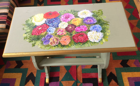 Hand-painted Flower Table