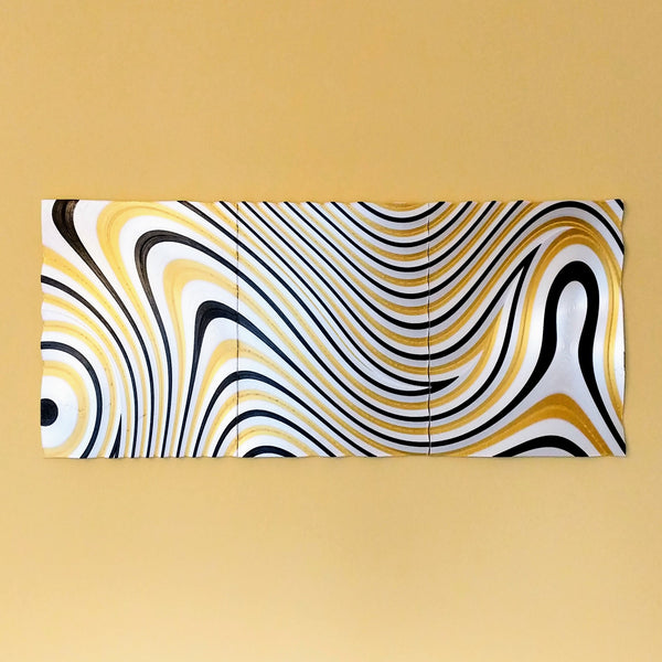 3D printed 3 panel wall art designed by local NJ artist