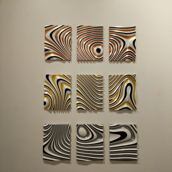 3D printed 3 panel wall art designed by local NJ artist