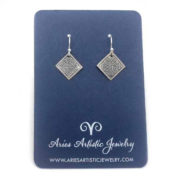 Diamond Shaped Celtic Knot Earrings