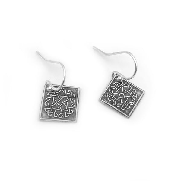 Diamond Shaped Celtic Knot Earrings