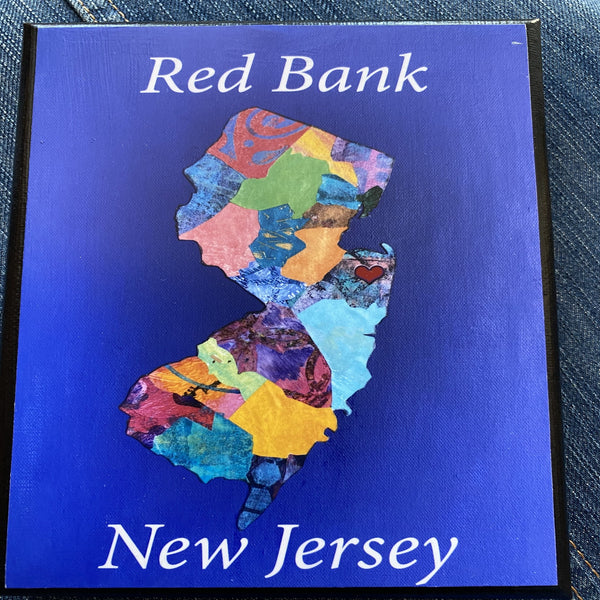 New Jersey Mixed Media Art Canvas