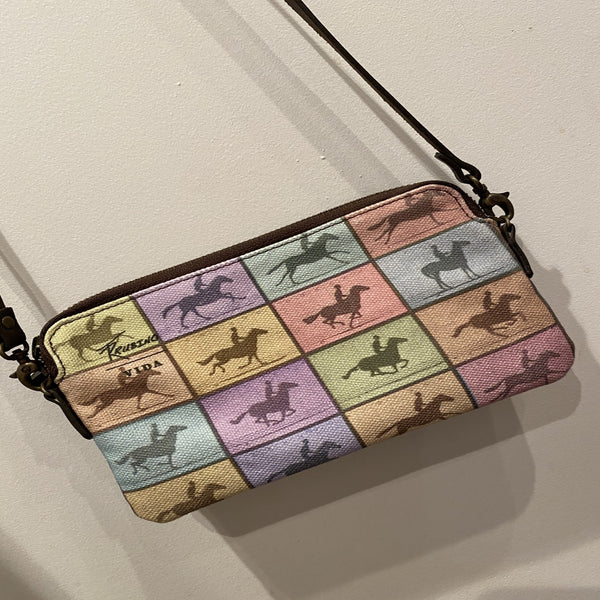Crossbody bag with horse print by NJ artist Tony Rubino custom creations