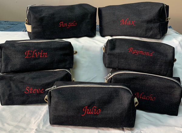 Selvedge Denim Dopp Kit Toiletry Bag