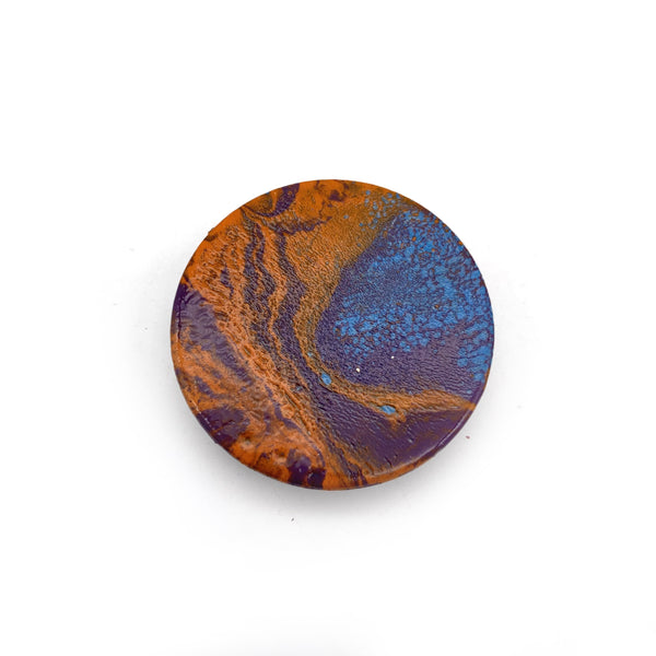 Hydro Dipped Custom Phone Grip Swirls in Orange Blue & Purple