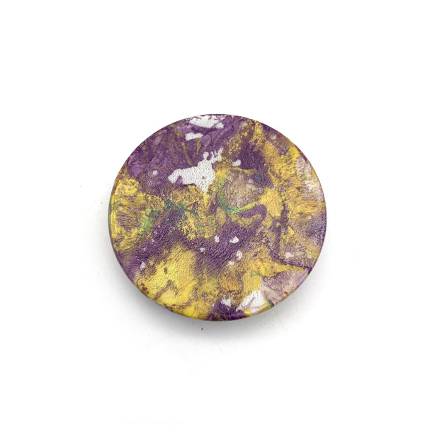 Hydro Dipped Custom Phone Grip Swirls in Purple Yellow & White