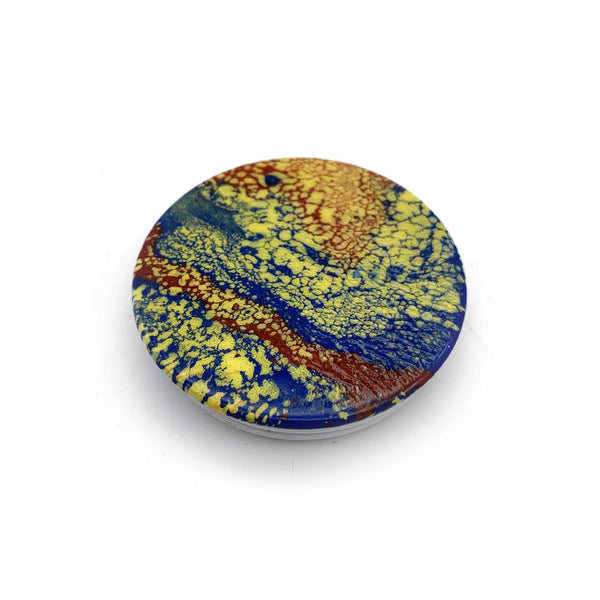 Hydro Dipped Custom Phone Grip Swirls in Yellow Blue & Red