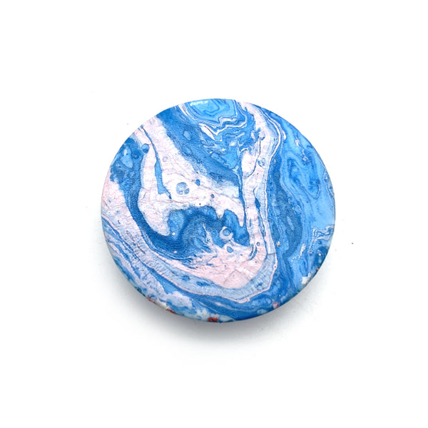 Hydro Dipped Custom Phone Grip Swirls in Blue & White