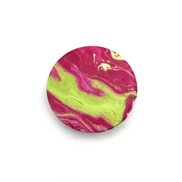 Hydro Dipped Custom Phone Grip Swirls in Red & Green Lime