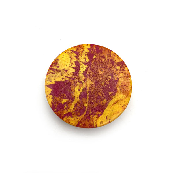 Hydro Dipped Custom Phone Grip Swirls in Orange Red & Yellow