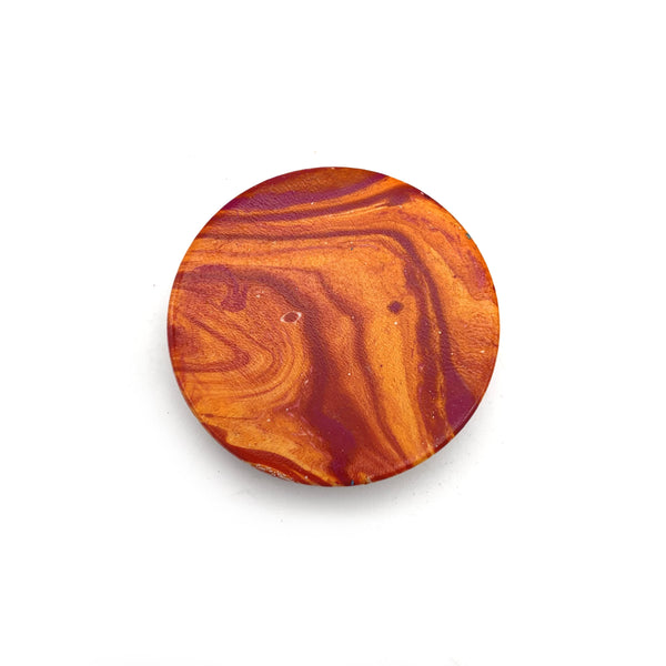 Hydro Dipped Custom Phone Grip Swirls in Orange & Red