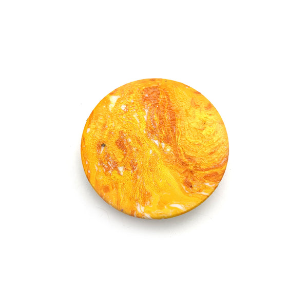 Hydro Dipped Custom Phone Grip Swirls in Orange & Yellow