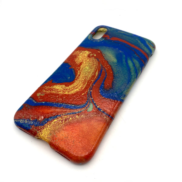 Hydro Dipped Phone Cases in Blue Red and Yellow - iPhone X and XS