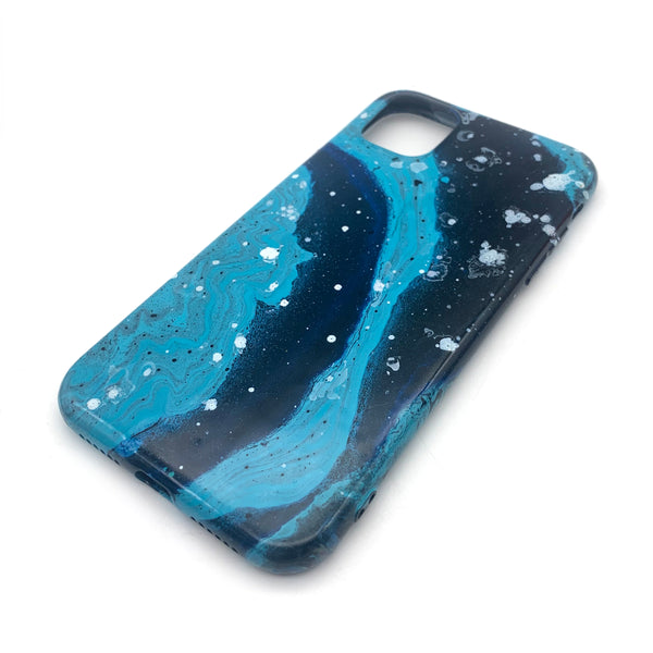 Hydro Dipped Phone Cases in Blue Black and White - iPhone 11