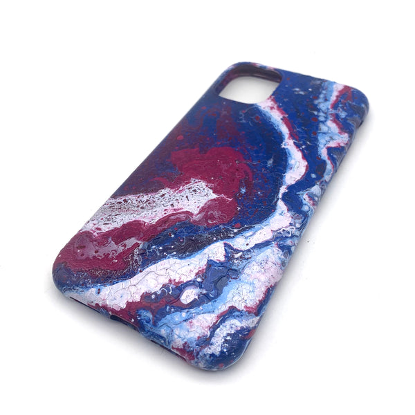 Hydro Dipped Phone Cases in Red White and Blue- iPhone 11