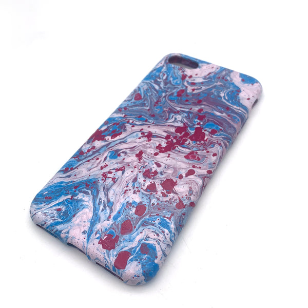 Hydro Dipped Phone Cases in Blue White and Magenta - iPhone 7, iPhone 8, iPhone SE (2020)