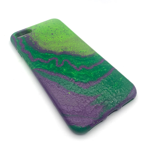 Hydro Dipped Phone Cases in Green Purple and Lime - iPhone 7, iPhone 8, iPhone SE (2020)