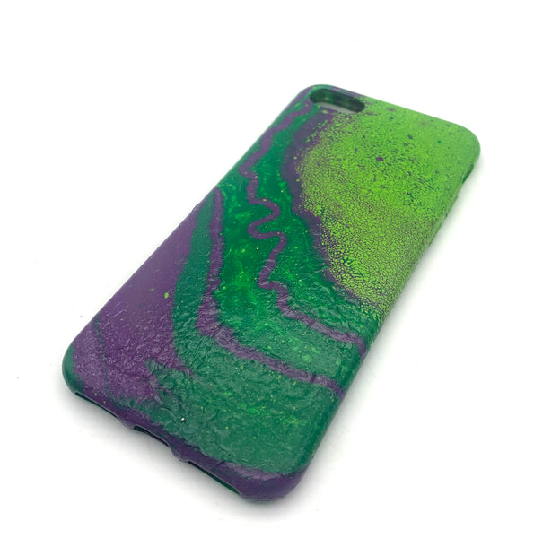Hydro Dipped Phone Cases in Green Purple and Lime - iPhone 7, iPhone 8, iPhone SE (2020)