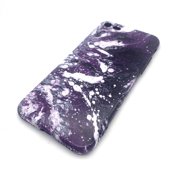 Hydro Dipped Phone Cases in Purple Black and White - iPhone 7, iPhone 8, iPhone SE (2020)