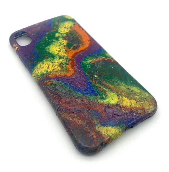 Hydro Dipped Phone Cases in Rainbow Colors - iPhone XR