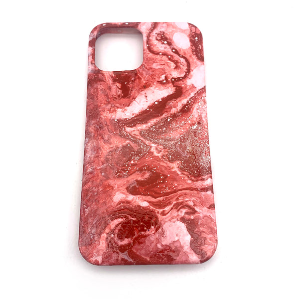 Hydro Dipped Phone Cases in Red and White - iPhone 12 and 12 Pro