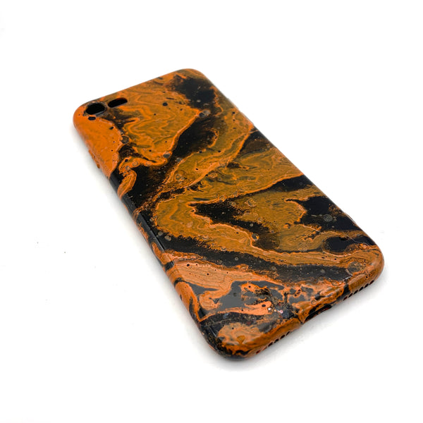 Hydro Dipped Phone Cases in Orange and Black - iPhone 7, iPhone 8, iPhone SE (2020)