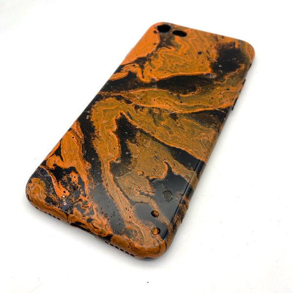 Hydro Dipped Phone Cases in Orange and Black - iPhone 7, iPhone 8, iPhone SE (2020)