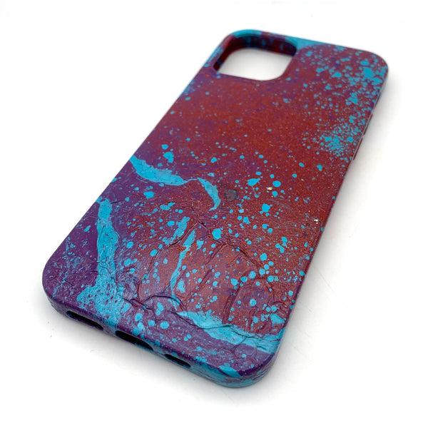 Hydro Dipped Phone Cases in Red and Blue - iPhone 12 and 12 Pro