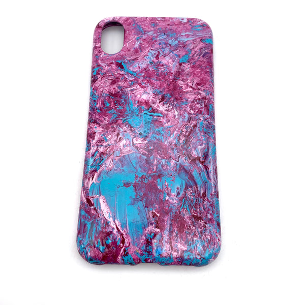 Hydro Dipped Phone Cases in Pink Blue and Magenta - iPhone XR