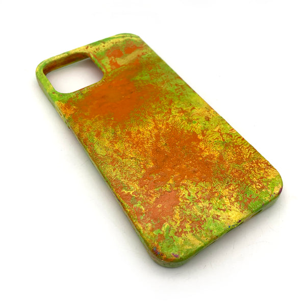 Hydro Dipped Phone Cases in Yellow Orange and Lime - iPhone 12 and 12 Pro