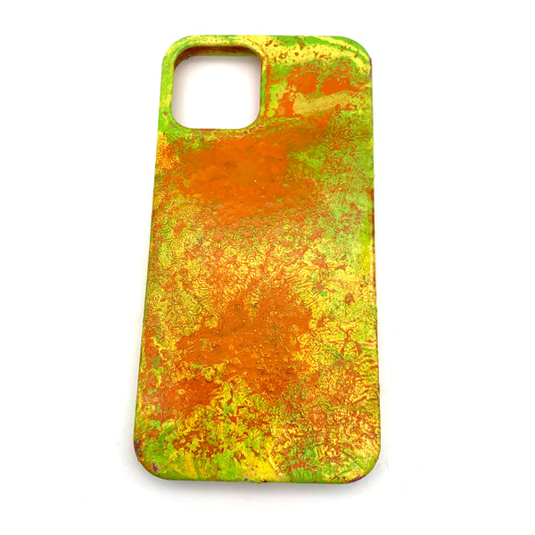 Hydro Dipped Phone Cases in Yellow Orange and Lime - iPhone 12 and 12 Pro