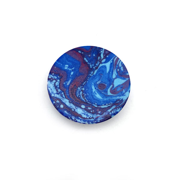 Hydro Dipped Custom Phone Grip Swirls in Blue Red & White
