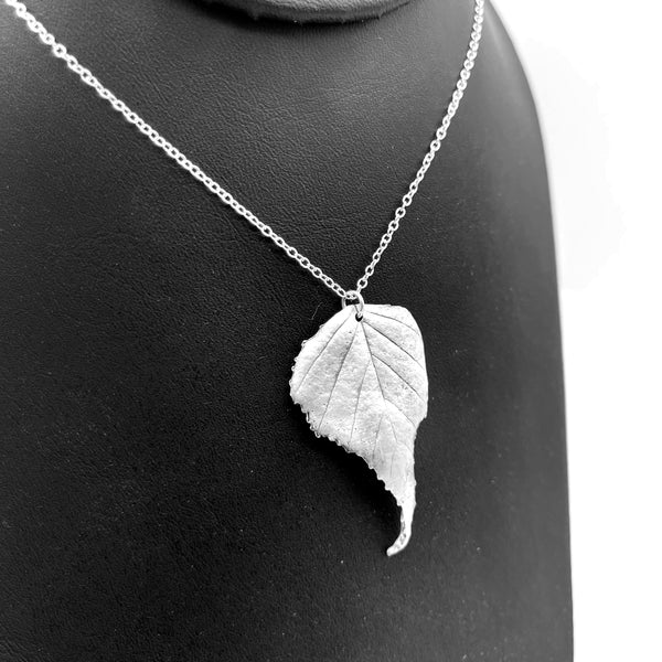 Pure Silver Leaf Necklace