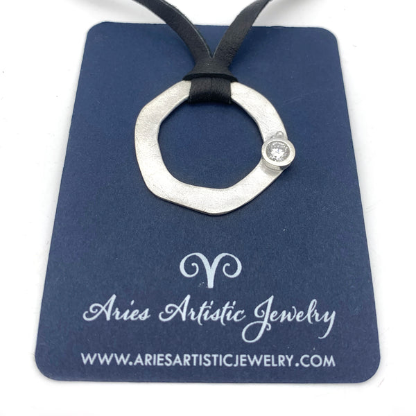 Eyeglass Holder Sterling Silver CZ Diamond Necklace