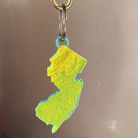 3D printed NJ key chains created by Hexagizmo