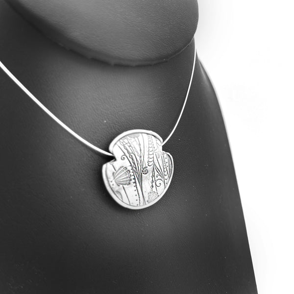 Sterling Silver Lentil Bead Reversible Beach Necklace