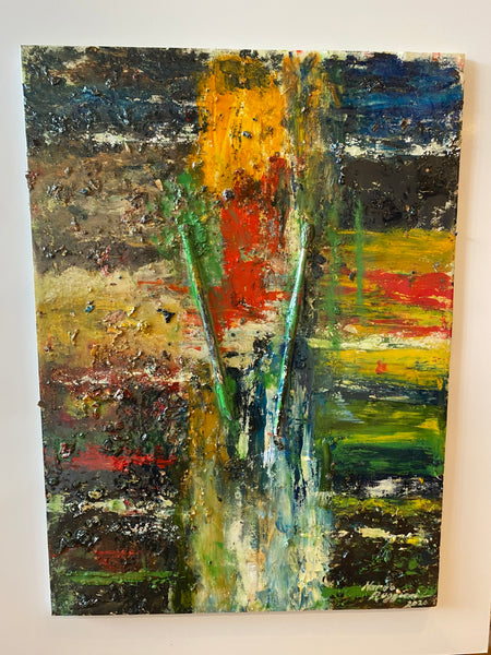 Rainbow Duo acrylic original by Leonardo Ruggieri