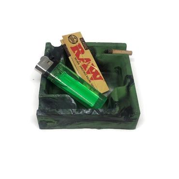 Small Square Concrete Ashtray