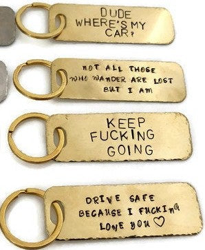 Hand-stamped Key Chains