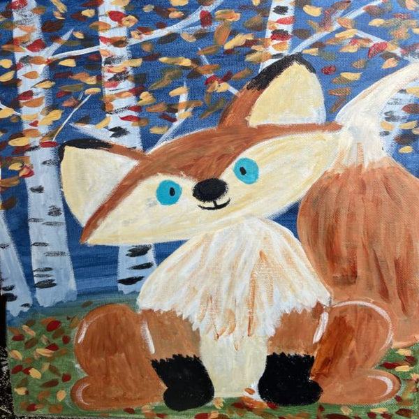 Animal paint themed Art Parties for kids or adults taught by Laura from Andromeda's Attic