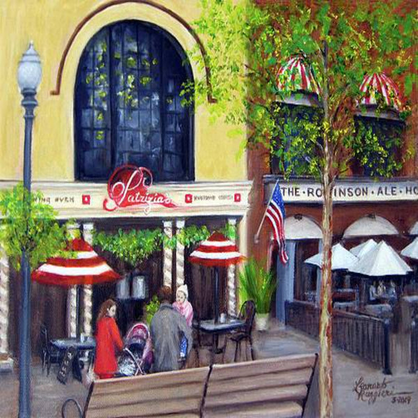 Family Outing at Patrizia's Red Bank NJ oil painting by Leonardo Ruggieir