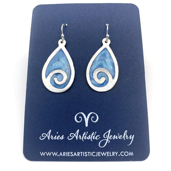 Ocean Wave Earrings Beach Jewelry