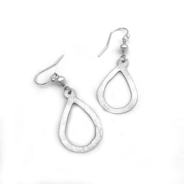 Open Teardrop Pearl Earrings